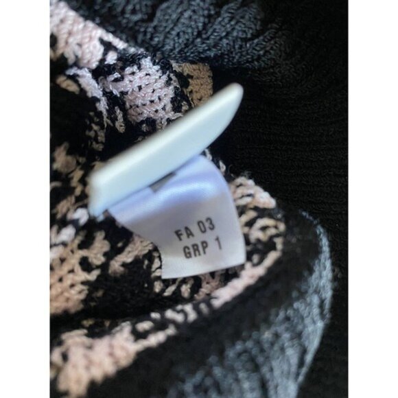 St John Blazer Jacket Cardigan Bomber Santana Knit Long Sleeve Black Pin… - Picture 7 of 8